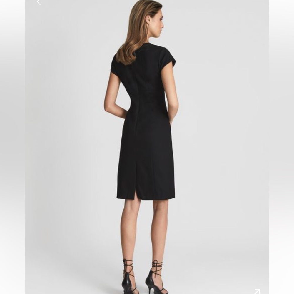 REISS HAISLEY TAILORED DRESS IN BLACK Size US 10 new - Picture 3 of 13